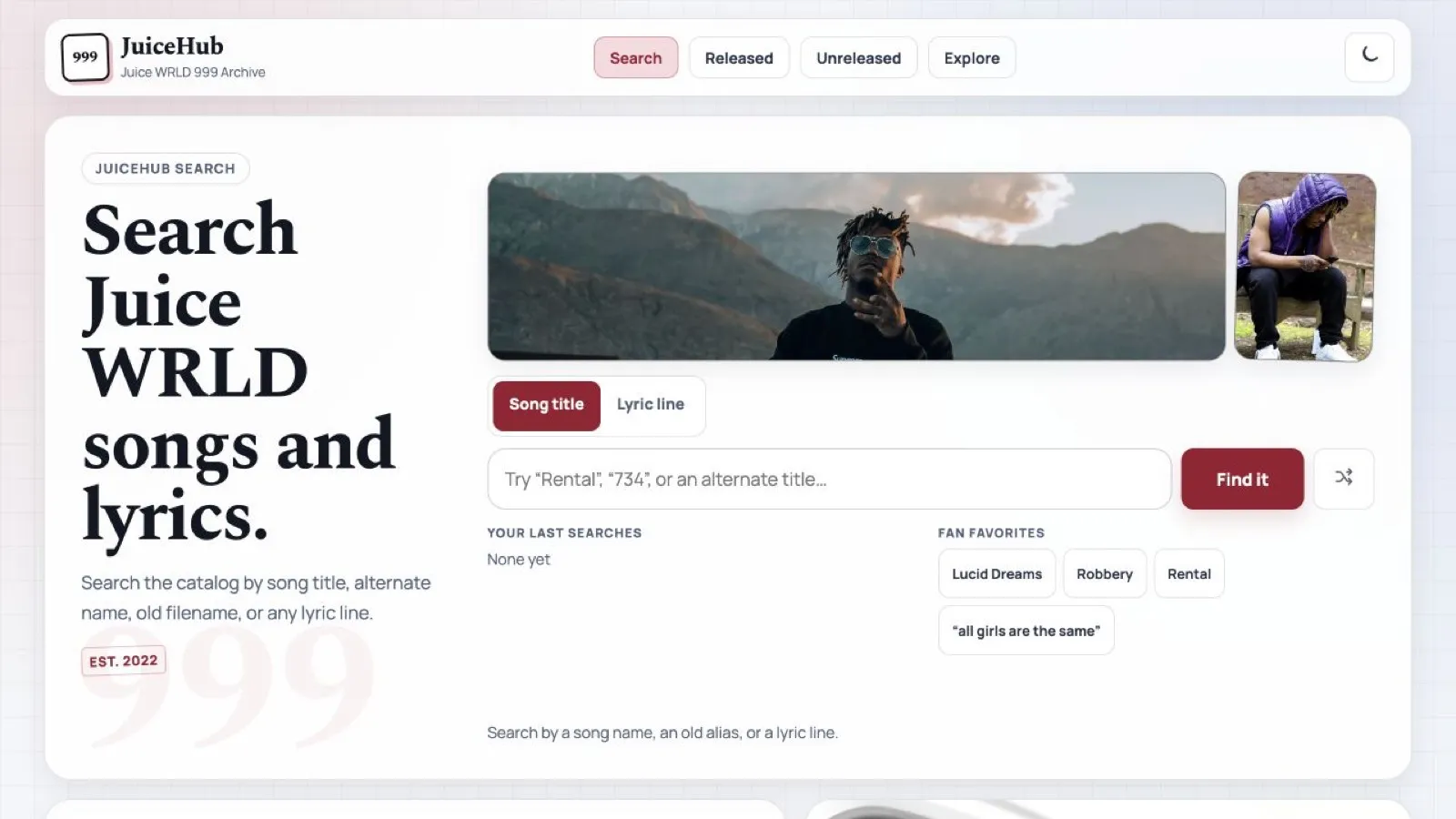 JuiceHub search page
