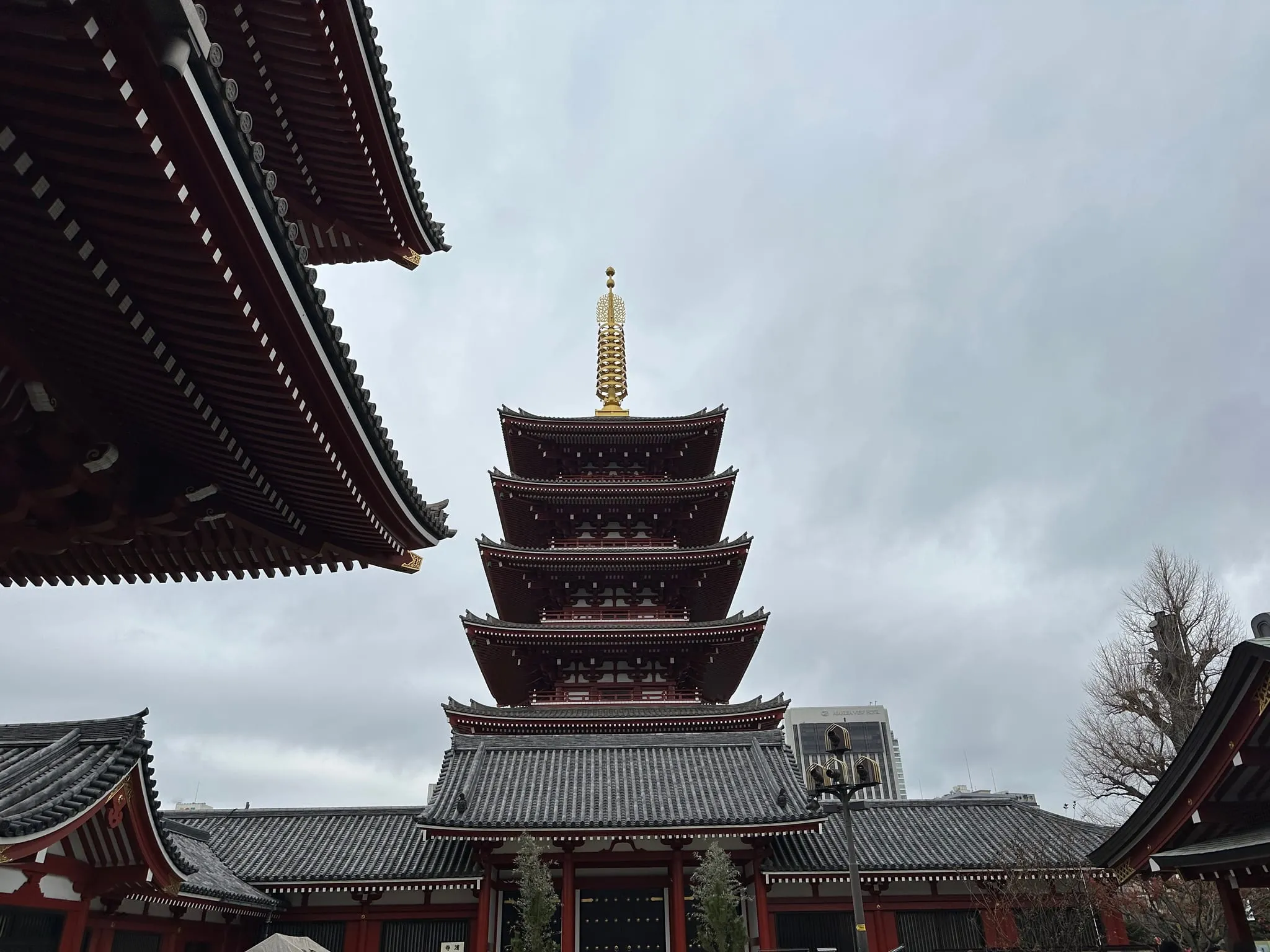 The five-story pagoda at Senso-ji in Tokyo