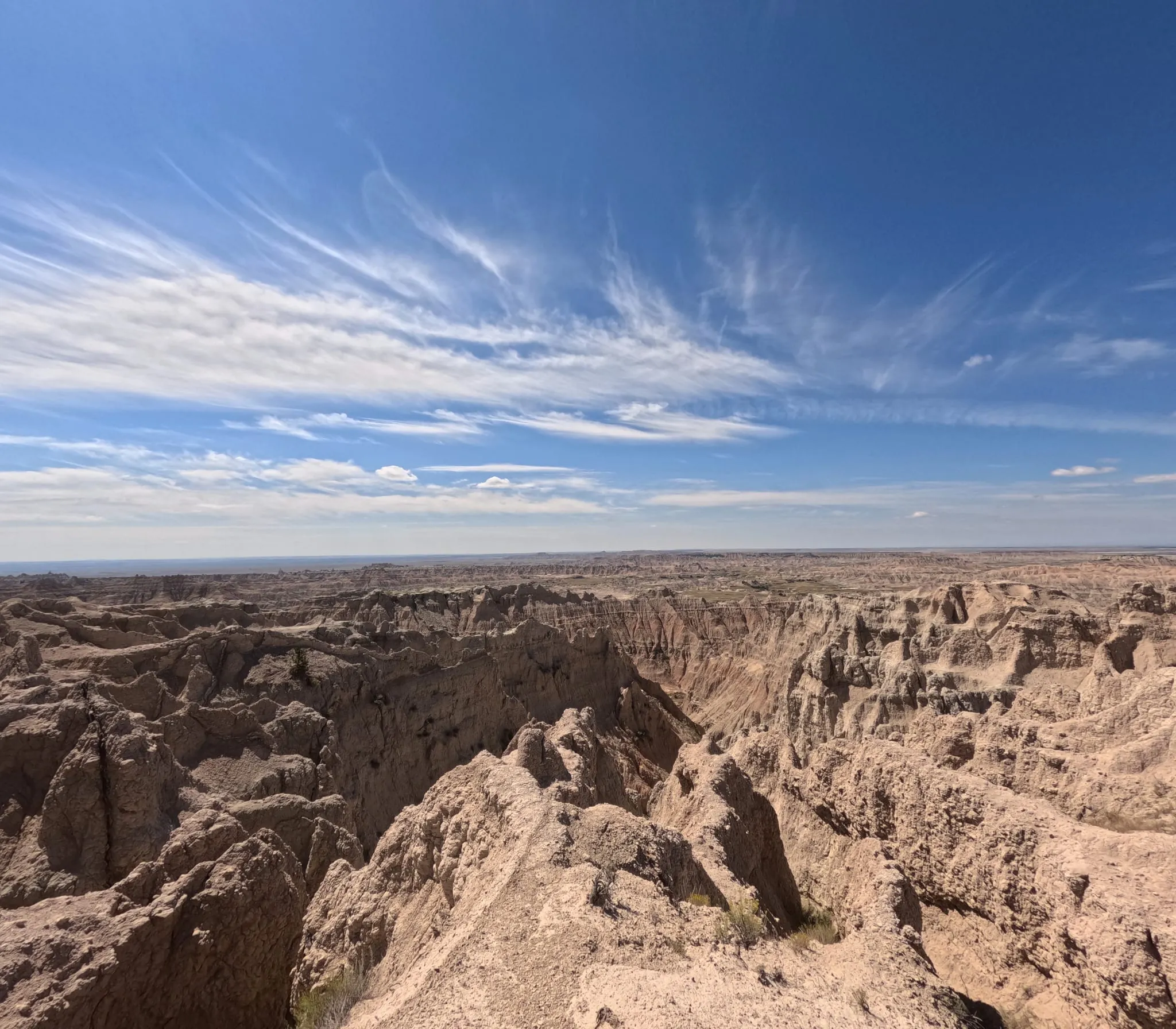The Badlands seen from a high overlook