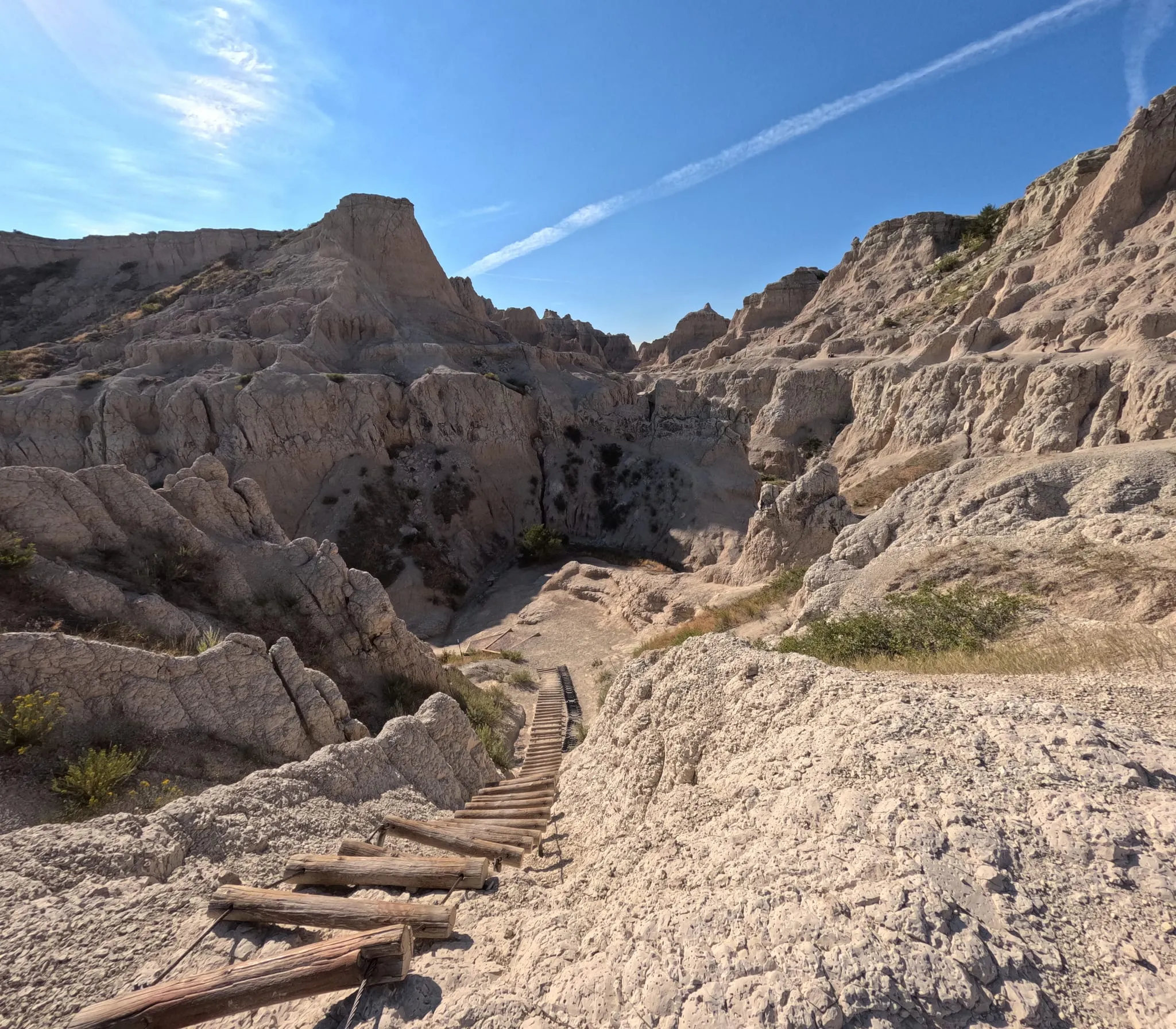 A boardwalk trail through the Badlands