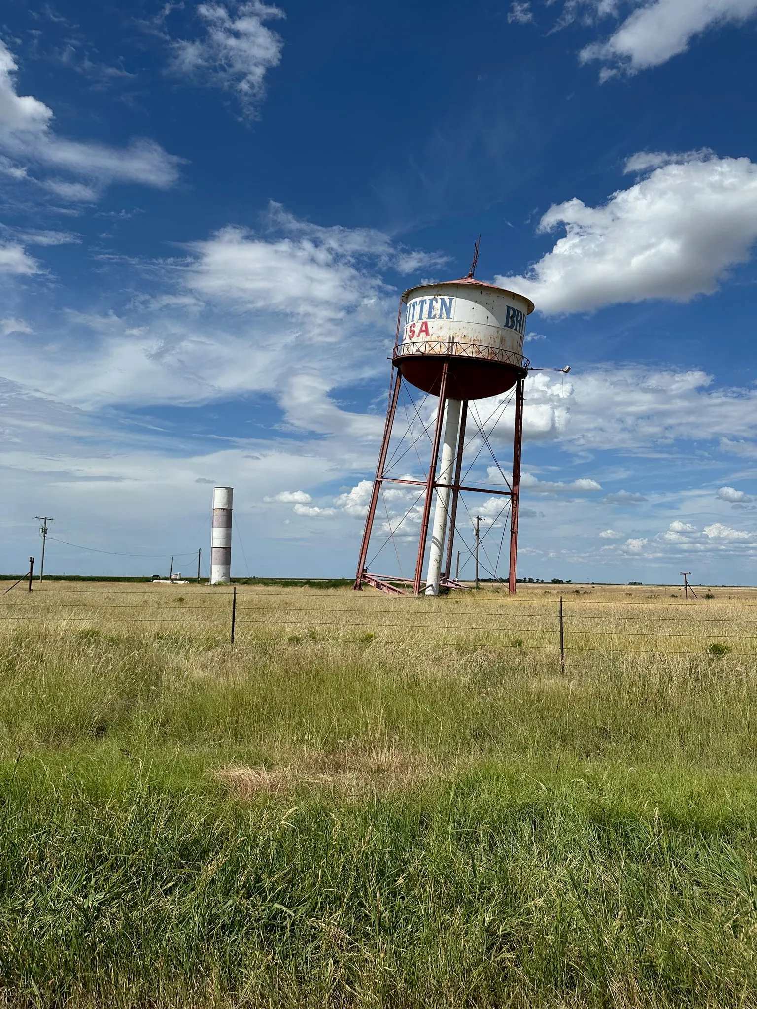 The leaning water tower in Groom, Texas